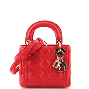 Christian Dior Lady Dior Bag Cannage Quilt Lambskin Mini