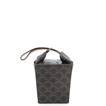 Celine Strap Box Top Handle Bag Triomphe Coated Canvas