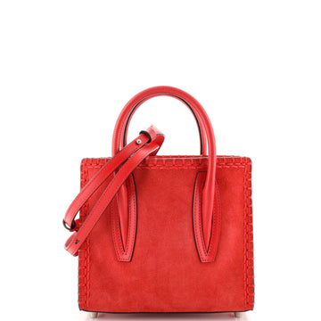 Christian Louboutin Paloma Tote Whipstitch Leather and Suede Mini