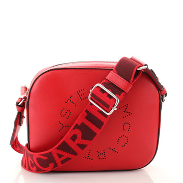 Stella McCartney Logo Camera Bag Perforated Faux Leather Mini