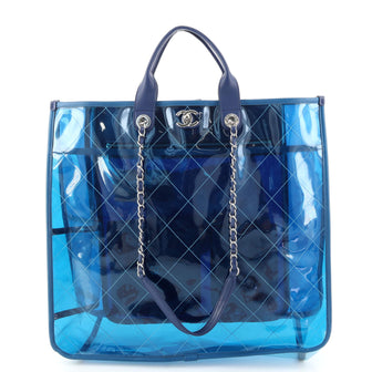 Chanel Coco Splash Shopping Tote Quilted PVC With Lambskin Large