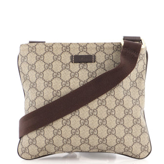 Gucci Zip Top Messenger Bag GG Coated Canvas Small