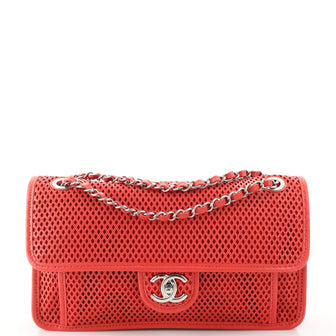 Chanel Up In The Air Flap Bag Perforated Leather Medium