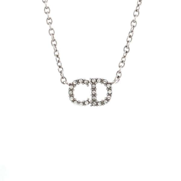 Christian Dior Clair D Lune Pendant Necklace Metal with Crystals