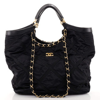 Chanel Maxi Shopping Bag Nylon with Grosgrain