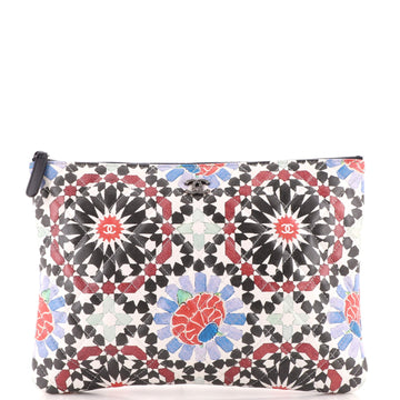 Chanel Dubai O Case Clutch Quilted Printed Lambskin Medium