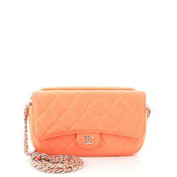 Chanel Classic Flap Phone Holder with Chain Quilted Lambskin