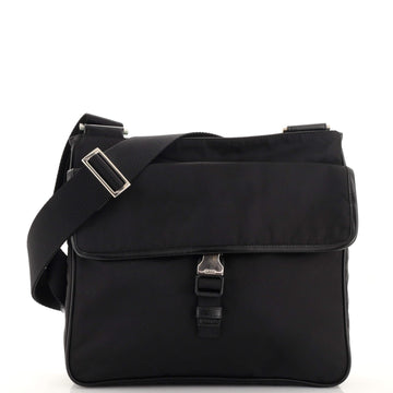 Prada Buckle Messenger Bag Tessuto Small