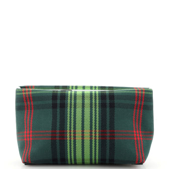 Burberry Zip Pouch with Strap Check Canvas