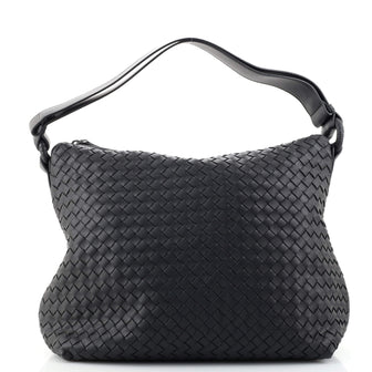 Bottega Veneta Zip Shoulder Bag Intrecciato Nappa Large