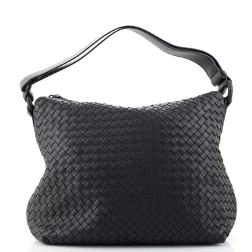 Bottega Veneta Zip Shoulder Bag Intrecciato Nappa Large