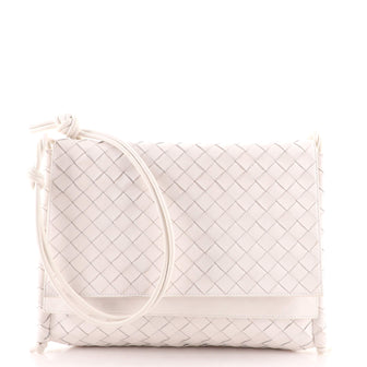 Bottega Veneta Knot Strap Shoulder Bag Intrecciato Leather Medium