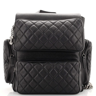 Chanel Casual Rock Airlines Backpack Quilted Goatskin Medium