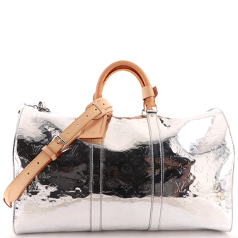 Louis Vuitton Keepall Bandouliere Bag Monogram Mirror Coated Canvas 50