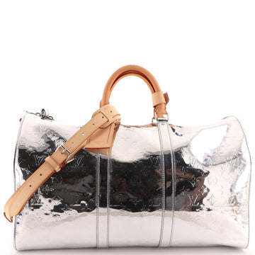 Louis Vuitton Keepall Bandouliere Bag Monogram Mirror Coated Canvas 50