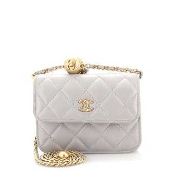 Chanel Pearl Crush Flap Clutch with Chain Quilted Lambskin Mini