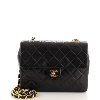 Chanel Vintage Square Classic Flap Bag Quilted Lambskin Small