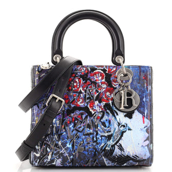 Christian Dior Lady Dior Art Bag Limited Edition Betty Mariani Embellished Lambskin Medium