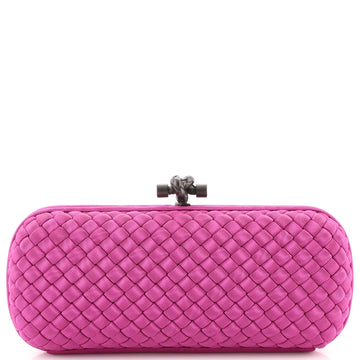 Bottega Veneta Box Knot Clutch Intrecciato Silk Faille Long