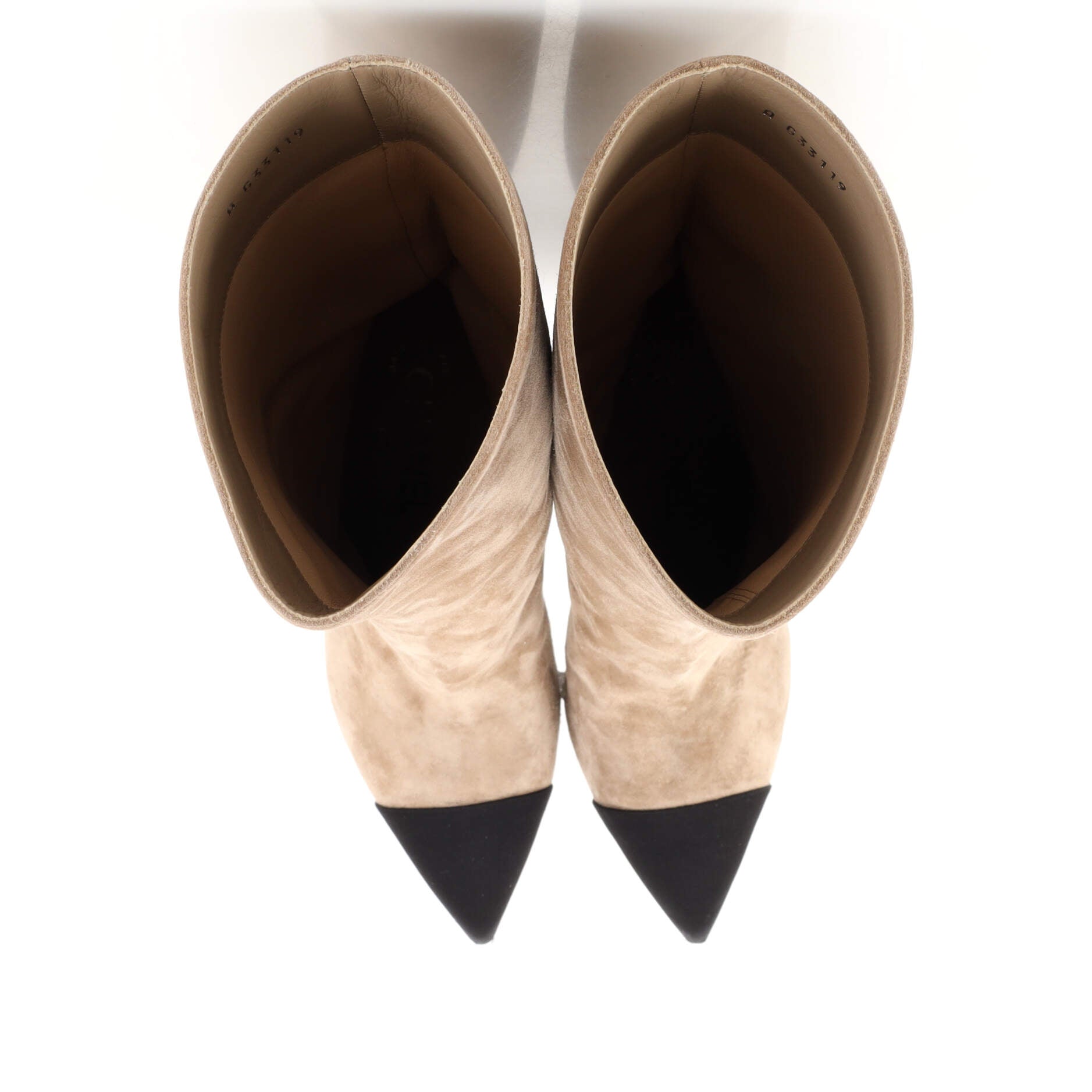 Chanel Women's Coco Gabrielle Signature Cap Toe Boots Suede