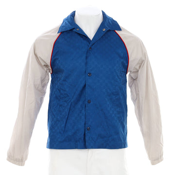 Gucci Men's Hooded Zip Windbreaker GG Jacquard Nylon