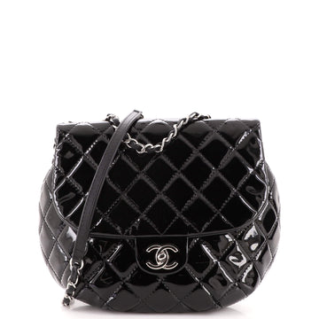 Chanel Dubai Messenger Bag Quilted Patent Medium