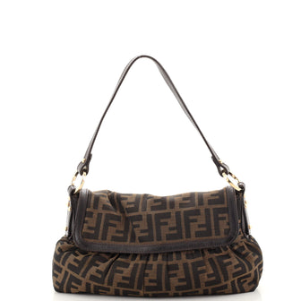 Fendi Chef Flap Bag Zucca Canvas Small