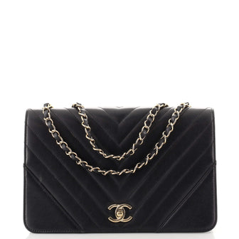 Chanel Statement Flap Bag Chevron Calfskin Medium