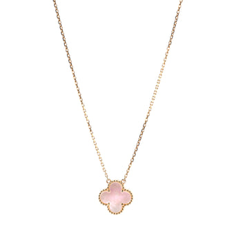 Van Cleef & Arpels Vintage Alhambra Pendant Necklace 18K Yellow Gold and Mother of Pearl