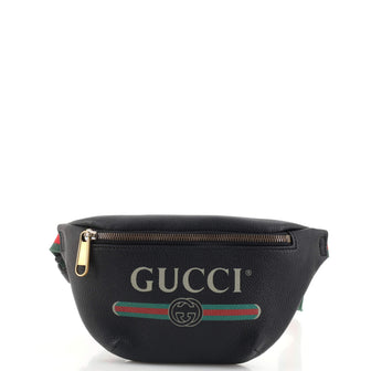 Gucci Logo Belt Bag Printed Leather Small