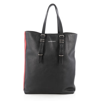 Alexander McQueen Belted Tote Leather North South Black 1871102