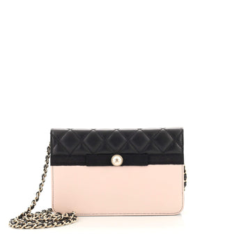 Chanel Pearl Wallet on Chain Quilted Lambskin and Calfskin