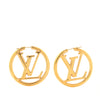 Louis Vuitton Louise Hoop Earrings Metal GM Gold 1871193