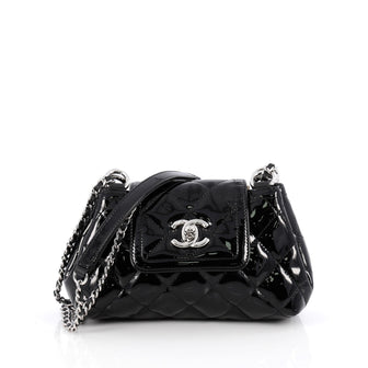 Chanel Coco Shine Accordion Flap Bag Quilted Patent Mini 1871301