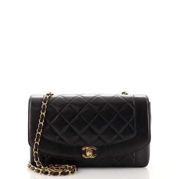 Chanel Vintage Diana Flap Bag Quilted Lambskin Medium