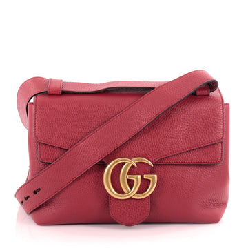 Gucci Marmont Shoulder Bag Leather Small Red 1871501