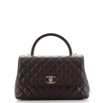 Chanel Coco Top Handle Bag Quilted Caviar Small