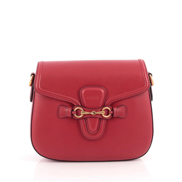 Gucci Lady Web Shoulder Bag Leather Medium Red 1871701