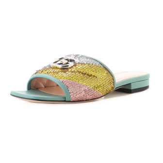 Gucci Women's GG Marmont Slide Sandals Sequins
