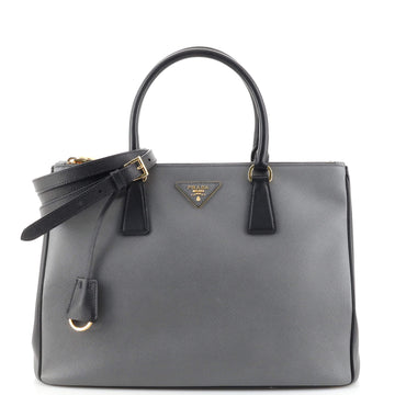 Prada Double Zip Lux Tote Saffiano Leather Medium