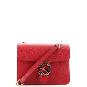 Gucci Interlocking Shoulder Bag Leather Small