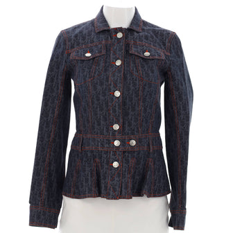 Christian Dior Women's Vintage Flight Belted Jacket Diorissimo Denim