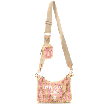 Prada Re-Edition 2005 Shoulder Bag Raffia Small