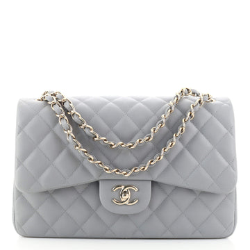 Chanel Classic Double Flap Bag Quilted Caviar Jumbo
