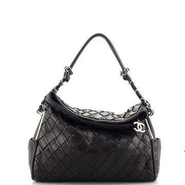 Chanel Ultimate Soft Hobo Sombrero Woven Leather