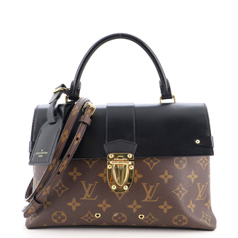 Louis Vuitton Monogram Canvas and Leather One Handle Flap MM Bag