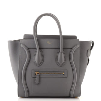 Celine Luggage Bag Grainy Leather Micro