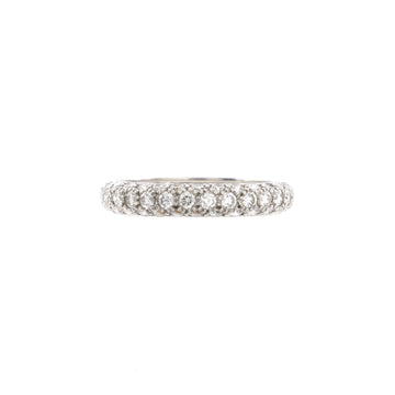 Tiffany & Co. Etoile 3 Row Band Ring Platinum with Pave Diamonds