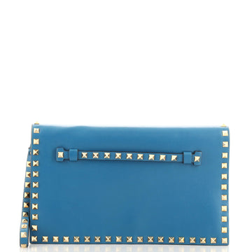 Valentino Garavani Rockstud Flap Clutch Leather
