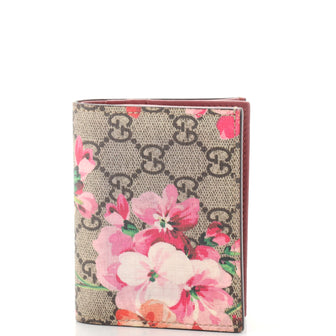 Gucci Flap Card Case Blooms Print GG Coated Canvas